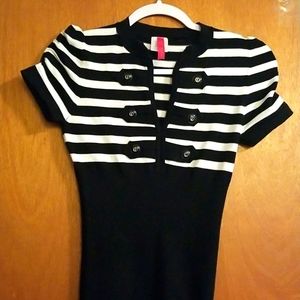 HeartSoul, Black & White, Short Sleeved Sweater